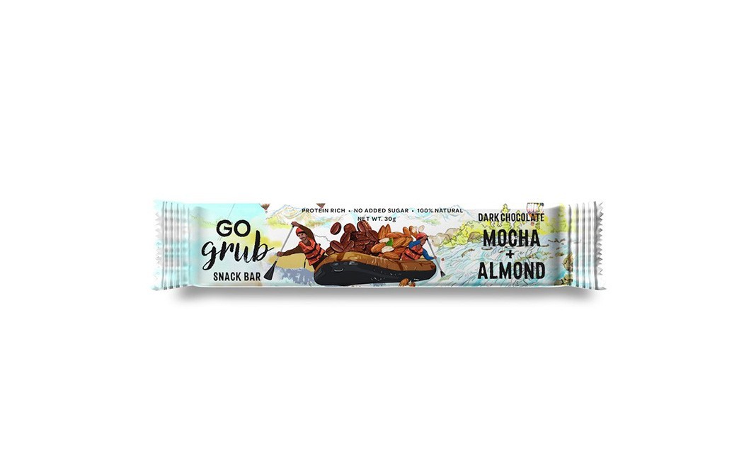 Go Grub Dark Chocolate Mocha Almond Snack Bar   Pack  10 grams